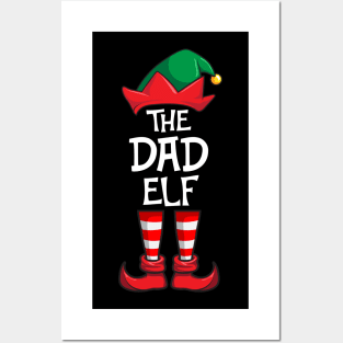 Dad Elf Matching Family Christmas Daddy Posters and Art